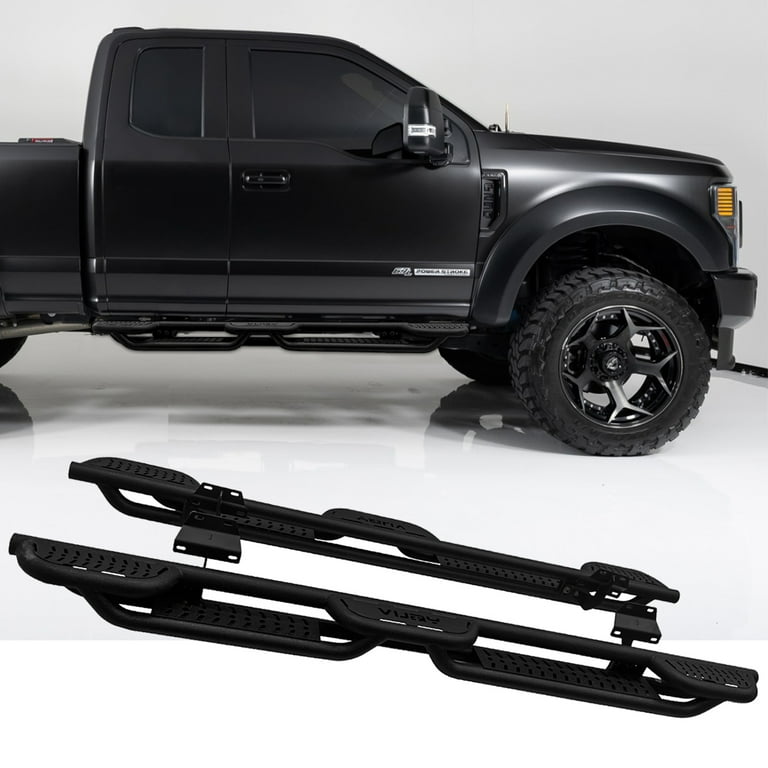 Vijay Running Boards Compatible with 2017-2025 Ford F250/f350/f450/f550 Super Duty Extended Cab A Pair 4 Doors Bolt-on Side Steps Rails Steel Nerf Vijay Running Boards Compatible with 2017-2025 Ford F250/f350/f450/f550 Super Duty Extended Cab A Pair 4 Doors Bolt-on Side Steps Rails Steel Nerf