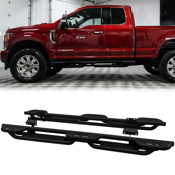 Vijay Running Boards Compatible with 2015-2025 Ford F150 Extended Cab 4 Doors Bolt-on Side Steps Rails Steel Nerf Bars