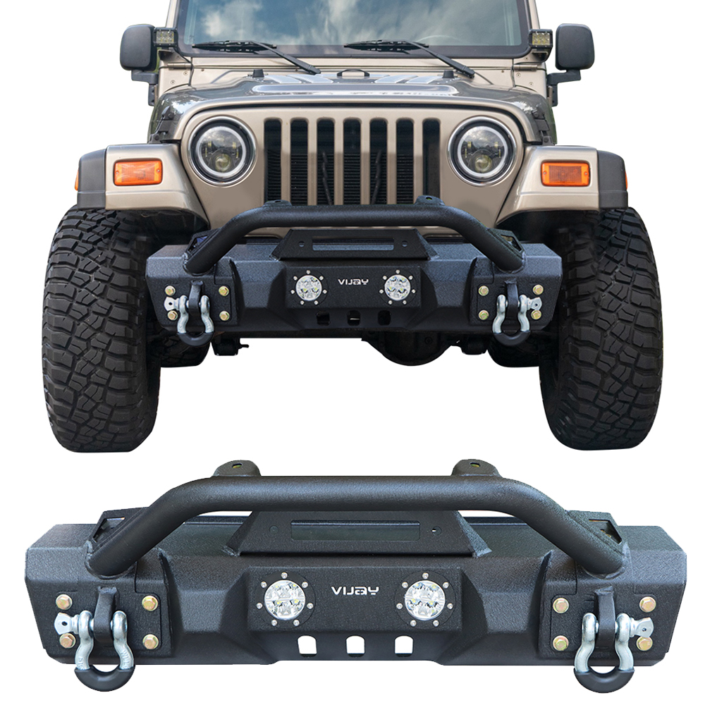ARIES 2082089 TrailChaser Black Steel Front Bumper with Brush Guard and