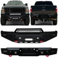 thumbnail image 1 of Vijay Compatible with 2008-2009-2010 Ford F250/F350 Front and Rear Bumper Textured Black Steel with Lights and D-rings, 1 of 11