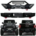 thumbnail image 1 of Vijay Steel Front and Rear Bumpers for Jeep Gladiator JT 2020-2024 with D-rings and Aluminum Lights, 1 of 9