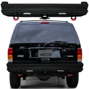 Vijay Steel XJ Rear Bumper with Lights Fits 1984-2001 Jeep Cherokee XJ