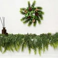 thumbnail image 1 of Vikakiooze 1 Pcs 5.9ft Christmas Cedar Garland Artificial Green Cedar Garland Faux Cedar Needles Garland For Home Fireplace Indoor Outdoor Holiday Party Decoration, 1 of 8