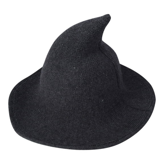 Vikakiooze 11.81*7.87 Inch Halloween Witch Hat With Pointed Top Party Funny Knitted Wool Hat, Cosplay Costume Accessory And Daily