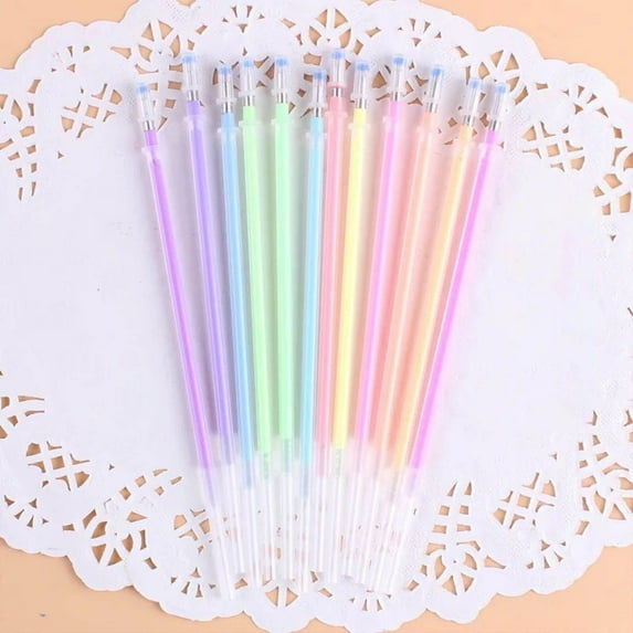Vikakiooze 12 Pieces Gel Ink Pen Refills,Color Refill Office Supplies Pen Multi Color Refill Student Stationery,for Kids Adult Coloring Drawing,Doodling,Crafting,Journaling,Scrapbooking