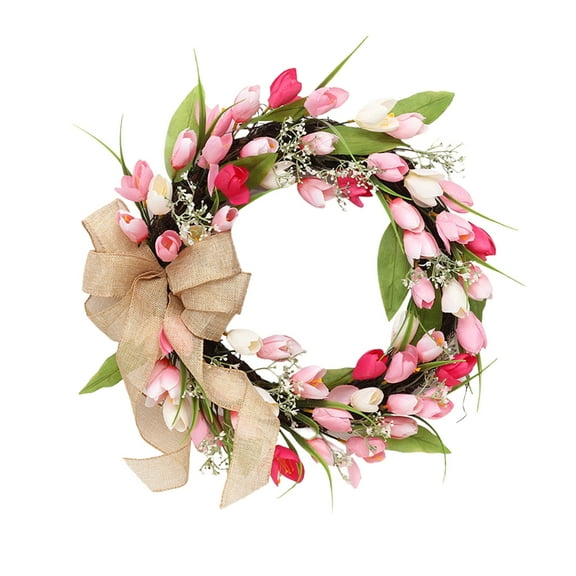 Vikakiooze 17.72 Inch Valentine'S Day Artificial Wreath, Outdoor Lighted Valentine'S Day Wreath for Front Door for Holiday Valentine'S Day Decorations, Sweet Valentines Day Gifts