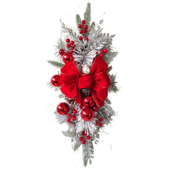 Vikakiooze 1pc Garland Stairs Front 1pc Garland Stairs Front Door Decoration Christmas, Garland Decoration Front Door Stairs Decor Cordless Decorations and Pendants Christmas Decorations