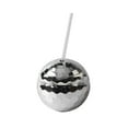 thumbnail image 1 of Vikakiooze 2022 1970's Disco Ball Drink Cup With Straw, Suitable For Metal Shiny Foil Color Graduation Anniversary Party Straw Cup Tableware, 1 of 5