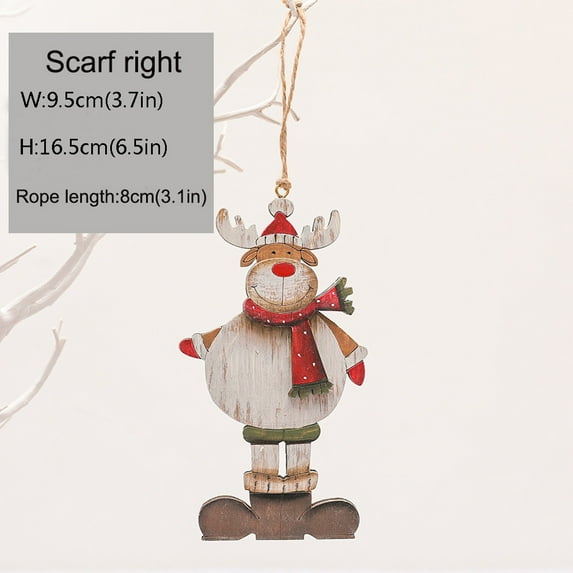 Vikakiooze 2022 2Pcs Christmas Wooden Tree Pendants DIY Ornaments For Christmas Party Decoration Christmas Decorations