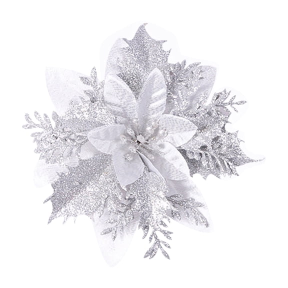 Vikakiooze 2022 5PCS Christmas Ornament Glitter Hollow Leaf Wreath Vine Circle Decoration Christmas Decorations