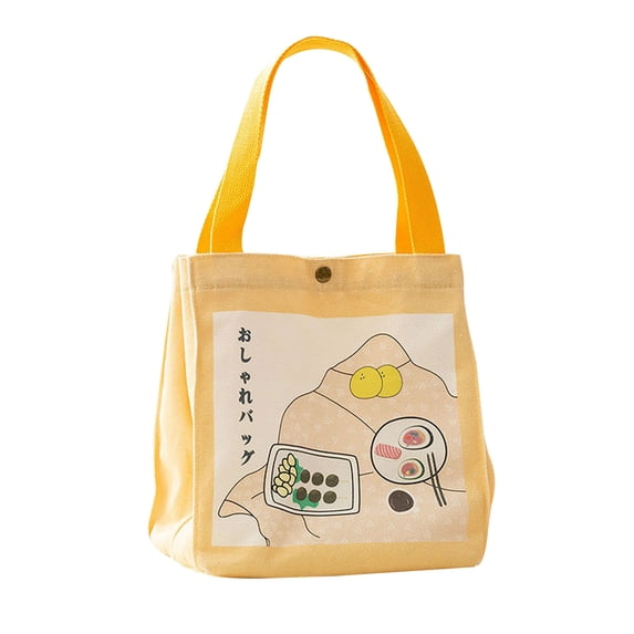 Vikakiooze 2022 Canvas Portable Lunch Bag Lunch Box Bag Cartoon Outdoor Portable Picnic Bag for Back-to School Fall savings