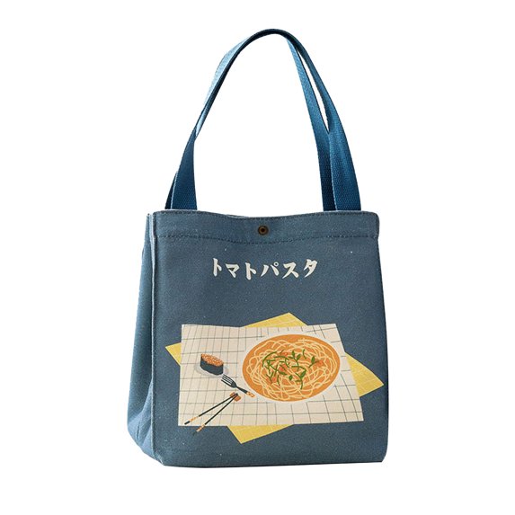 Vikakiooze 2022 Canvas Portable Lunch Bag Lunch Box Bag Cartoon Outdoor Portable Picnic Bag for Back-to School Fall savings