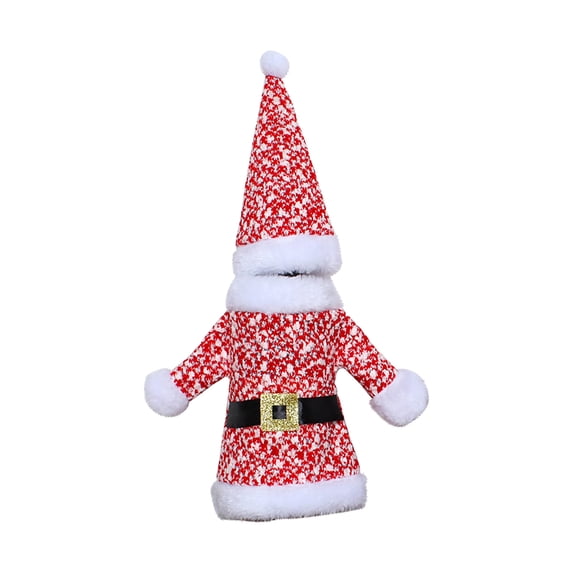 Vikakiooze 2022 Christmas Clothes Hat Wine Bottle Set Three-dimensional Wine Bag Christmas Decorations