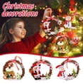 thumbnail image 1 of Vikakiooze 2022 Christmas Decorations Santa Claus Small Vines Circle Wreath Pendants Children's Christmas Gifts Wreath Christmas Tree Pendants, 1 of 9