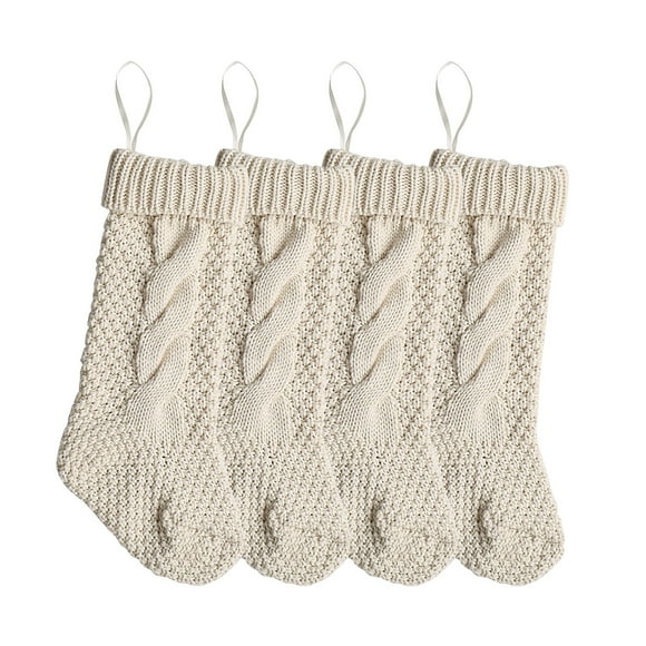 Vikakiooze 2022 Christmas Holiday Knitted Stocking Hanging Crochet Stock Tree Ornament Decor