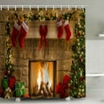 thumbnail image 1 of Vikakiooze 2022 Christmas Shower Curtain Printing Waterproof Polyester Shower Curtain, 1 of 3