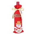 thumbnail image 1 of Vikakiooze 2022 Christmas Wine Bottle Cover Ornament Clothes Set Xmas Santa Table Decor, 1 of 2