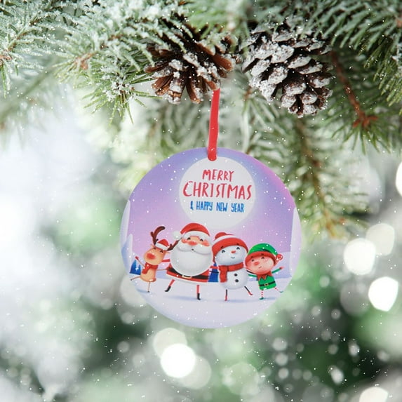 Vikakiooze 2022 Delicate Iron Art Christmas Pendant Merry Christmas Tree Hanging Pendant Decor Christmas Decorations