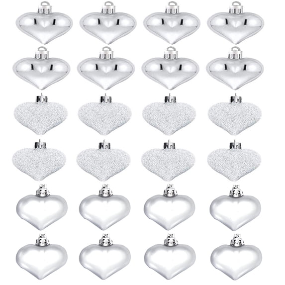 Vikakiooze 2022 Home Decor Clearance 24Pcs Valentine Decorations Heart Shaped Ornaments Romantic Valentine's Day Gifts