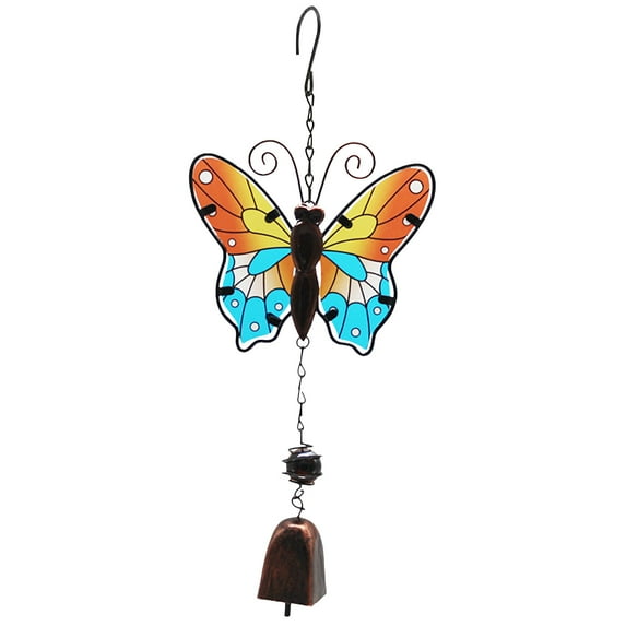 Vikakiooze 2022 Home Decor Clearance Painted Butterfly Rust-proof Metal Wind Chime Hanging Room Decoration