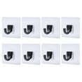 thumbnail image 1 of Vikakiooze 2022 Home Storage and Organization 8PCS Strong Sticky Hook Viscose Door Rear Hook Hanger Free Punching Wall Hanging Wall Hanging Coat Hook Load-Bearing Coat Hook, 1 of 5