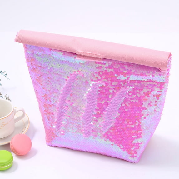 Vikakiooze 2022 Outdoor Picnic Sequin Insulation Bag Aluminum Film Insulation Bag Lunch Bag for Back-to School Fall savings