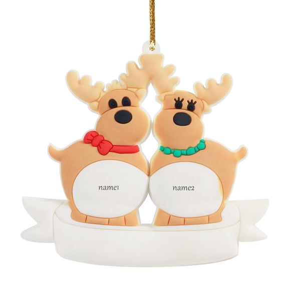 Vikakiooze 2022 Personalized Elk Family Sleigh Christmas Tree Decoration Christmas Souvenirs