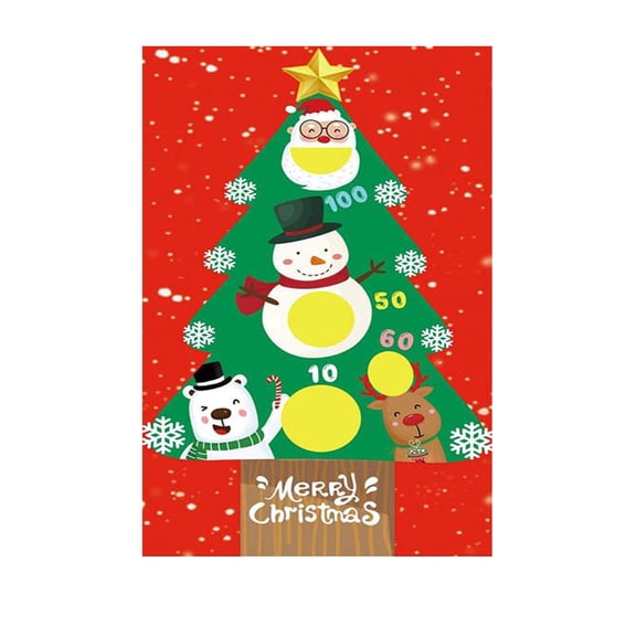 Vikakiooze 2022 Punching Bag Throwing Game Flag Party Decoration Santa Claus Christmas Tree Flag