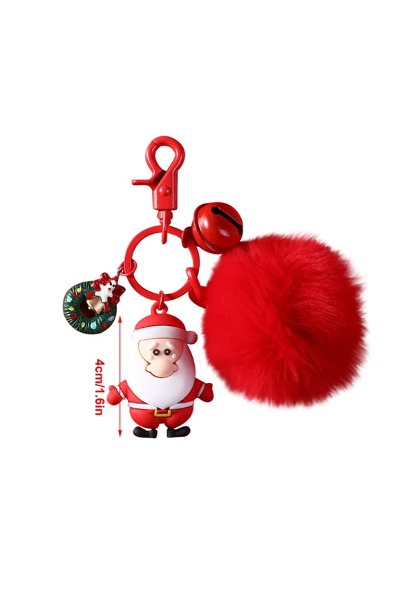 2022 Santa Claus Keychain Cute Creative Practical Keyring School Bag Pendant