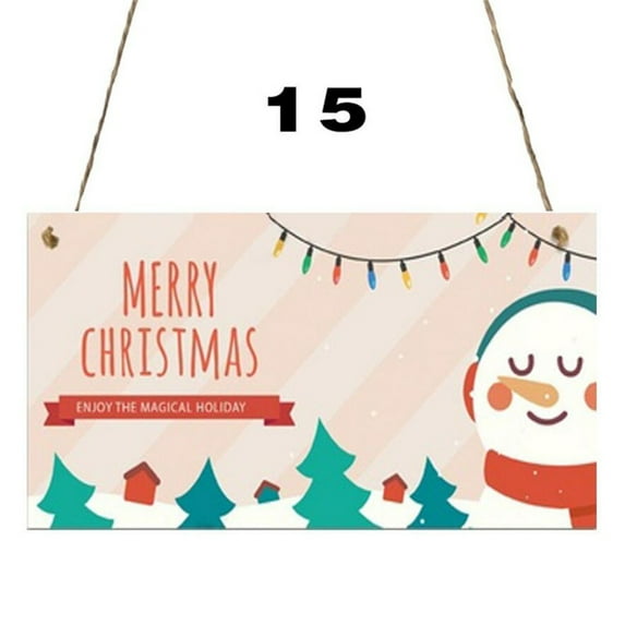 Vikakiooze 2022 Wooden Shaped Embellishments Hanging Ornaments for Christmas Decoration