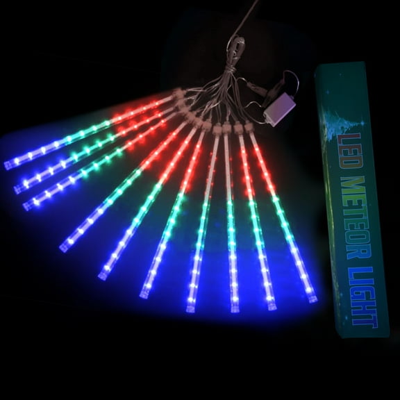 Vikakiooze 2023 30CM Party LED Lights Shower Rain Snowfalls Christmas Tree Garden Outdoor Christmas Decorations