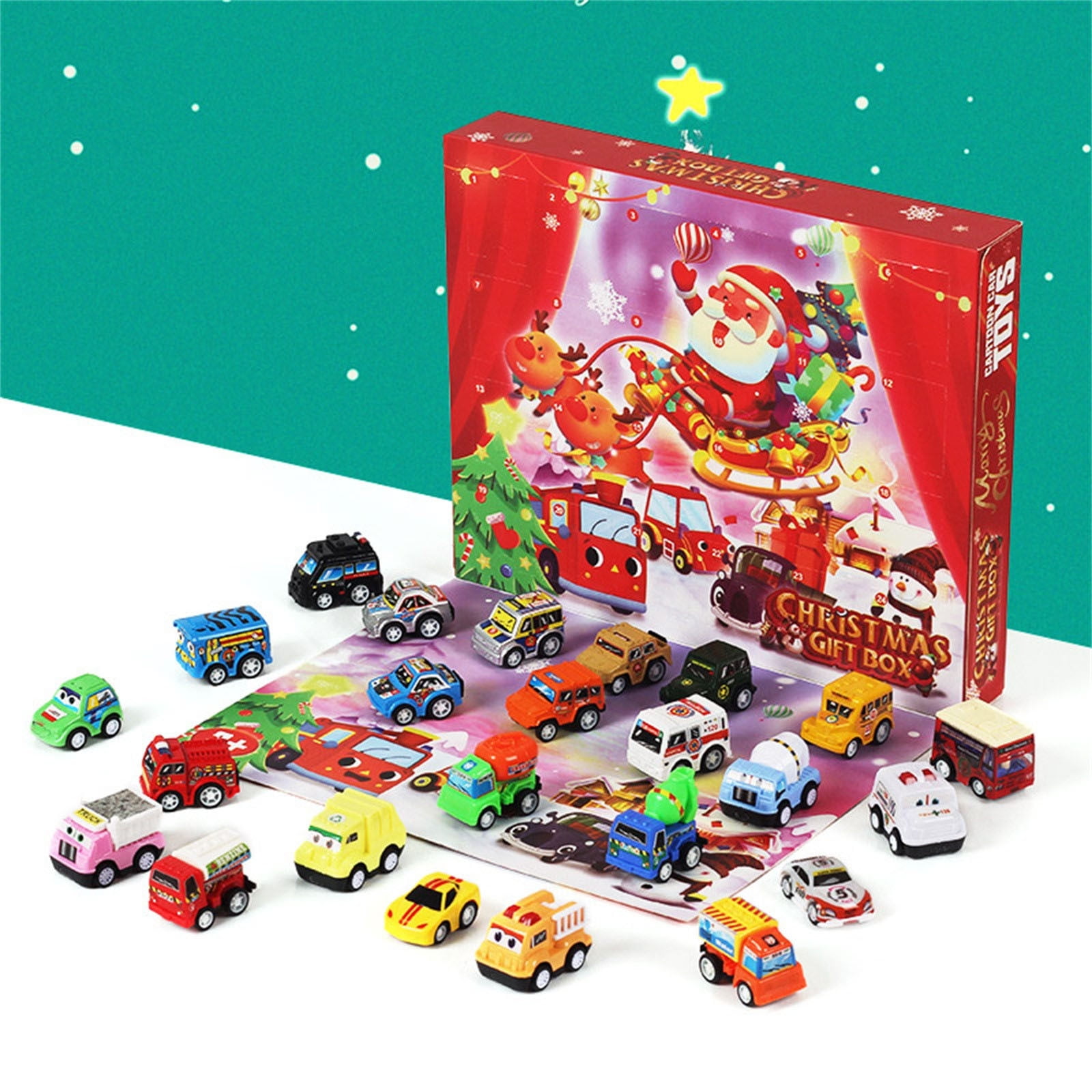 JOYIN 2023 Christmas Advent Calendar, 24 Days Countdown Calendar Toys with  Monster Truck Toys Set for Kids Party Favors, Classroom Prizes, Xmas Gift