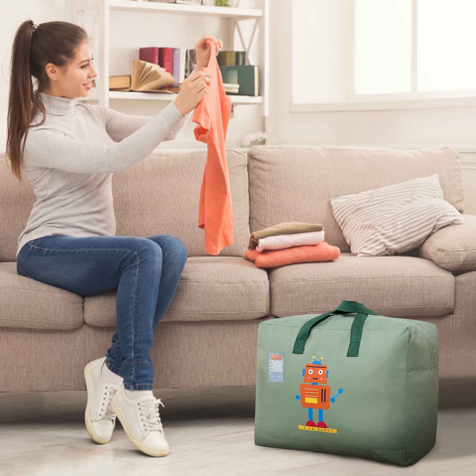 Vikakiooze 2023 Cartoon Quilt Bag Clothes Home Moving Storage Bag School Lage Portable Storage Bag Walmart
