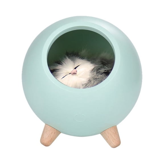 Vikakiooze 2023 ,Cat Pet House Ambience Lamp USB Charging Cute Cartoon MINI LED Night Light