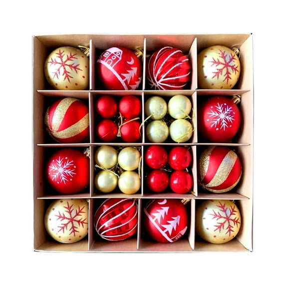 Vikakiooze 2023 Christmas Sale! 44 Pieces Of Christmas Ball Ornaments Christmas Tree Decoration Holiday Wedding Party Decoration