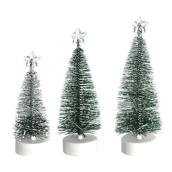 Vikakiooze 2023 Christmas Tree Lights, 3PCS Christmas Decoration Mini Christmas Tree Lights, Home Decorations, Luminous Cedar LED