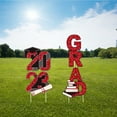 thumbnail image 1 of Vikakiooze 2023 Graduation Decorations 2023 Graduation Season Garden Insert Yard Sign Graduation Cap Outdoor Lawns Decor, 1 of 4