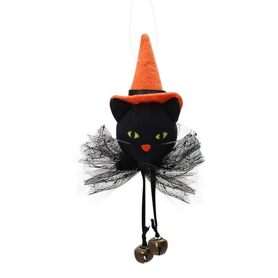 Vikakiooze 2023 Halloween Decorations Halloween Venue Layout Props Cartoon Gauze Skirt Bell Pendant Ghost Witch Pendant