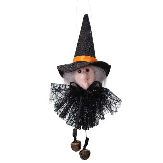 Vikakiooze 2023 Halloween Decorations Halloween Venue Layout Props Cartoon Gauze Skirt Bell Pendant Ghost Witch Pendant