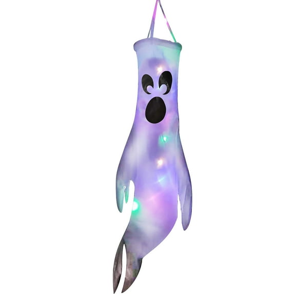 Vikakiooze 2023 Halloween Decorations Halloween Windpipe Flag Outdoor Ghost Festival Party Party Venue Decoration Ghost Windpipe Flag