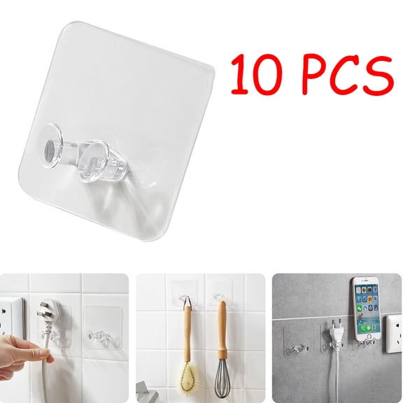 Vikakiooze 2023 Home Storage and Organization 10pc Wall Storage Hook Power Plug Socket Holder Wall Adhesive Hanger Home Office
