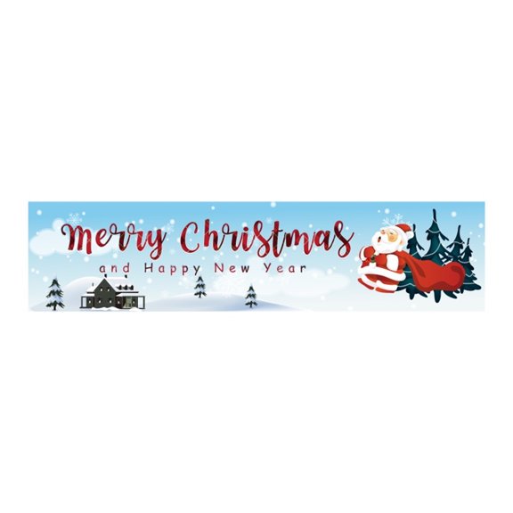 Vikakiooze 2023 Merry Christmas Banner Decorations Plaid Banner For Indoor Outdoor Front Door Wall Christmas Decoration Christmas Decorations