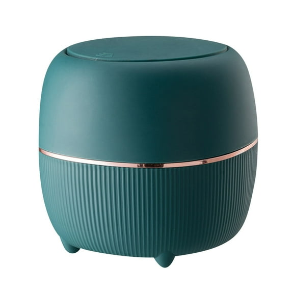 Vikakiooze 2023 Mini Desktop Bin With Lid Round Press Type With Removable Inner Plastic Small Trash Can For Bathroom Vanity Table Waste