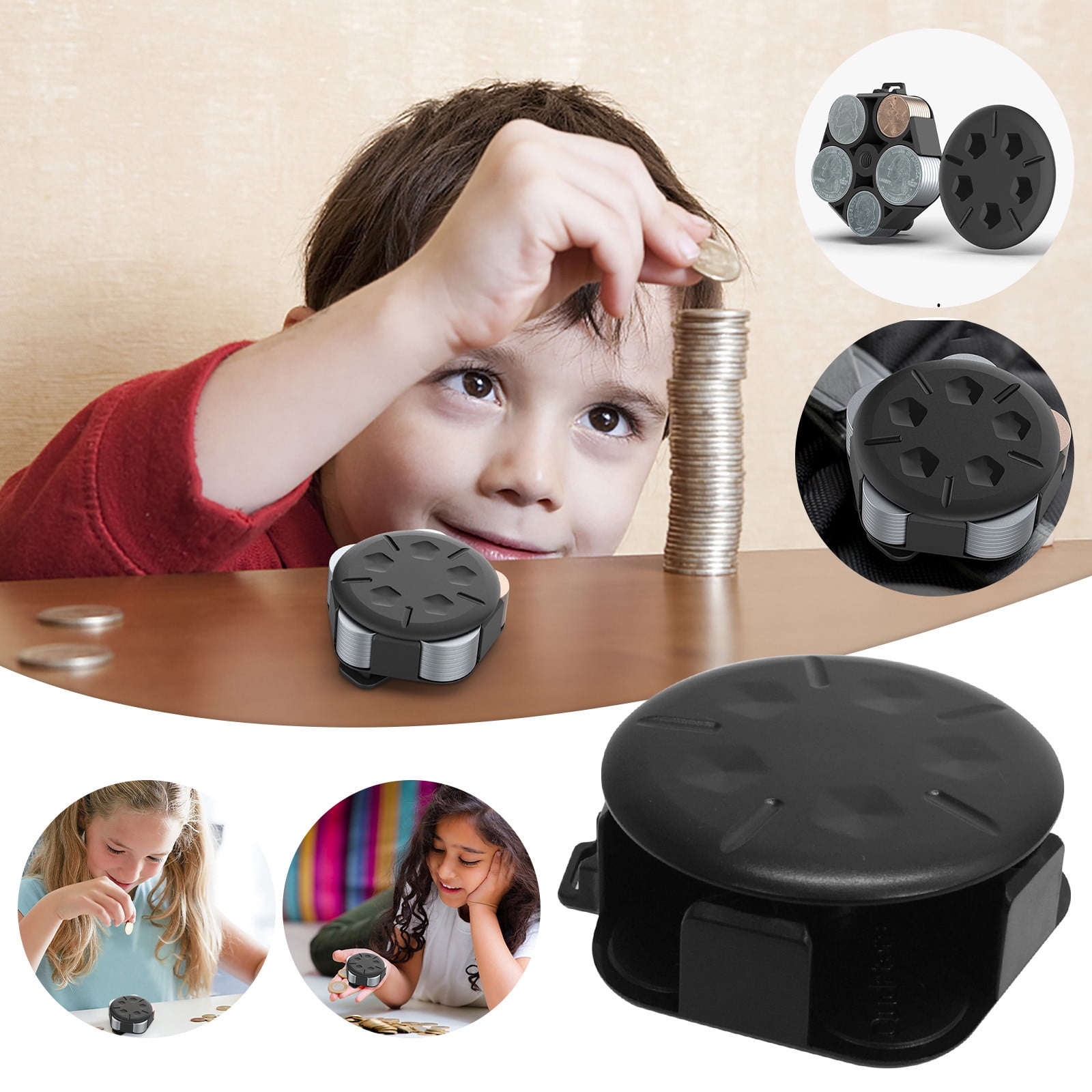 Vikakiooze 2023 Portable Coin Storage Box USD Coin Storage Box Plastic ...