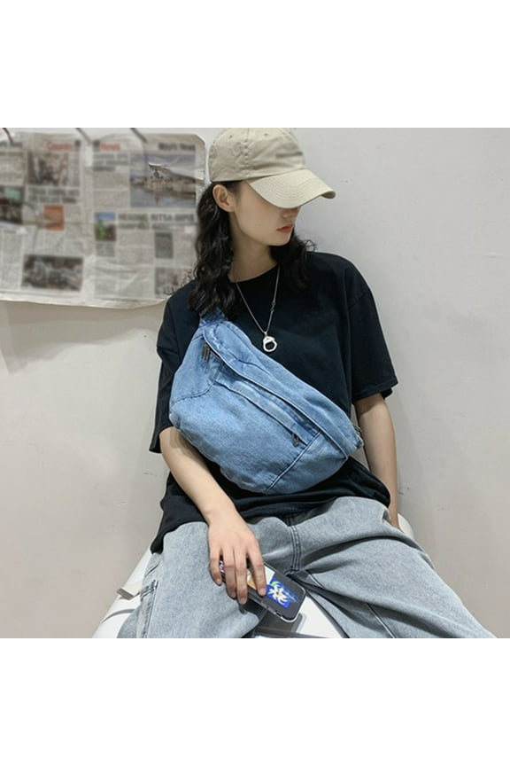 2023 Promotion on sale, Denim Shoulder Bag For Women Men Ho-bo Tote Bag Casual Bag Retro Crosody Bag Large Capacity rse