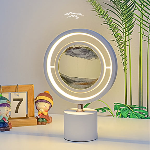 Vikakiooze 2023 Promotion on sale, 3D Mobile Sand Painting, 360 ° Rotating Quicksand Table Lamp, Creative Art Sand Painting Liquid Movement, Living Room Bedroom Decorations (10ML)