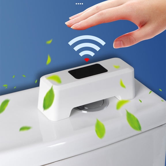 Vikakiooze 2023 Promotion on sale, Automatic Toilet Flusher Toilet Sensor Flusher Contact-free Charging Smart Infrared Sensor Presser blic Toilet Hotel Flush