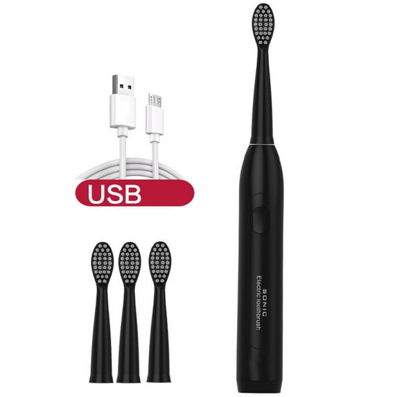 Vikakiooze 2023 Promotion on sale, Electric Toothbrush With 5 Modes, 4pcs Replacement Brush Heads U Rechargeable Smart Electronic Toothbrush With Holder For Adults IPX7 Waterproof