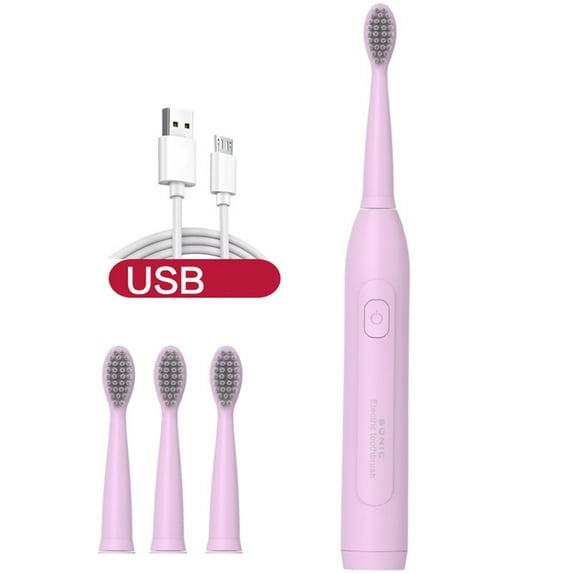 Vikakiooze 2023 Promotion on sale, Electric Toothbrush With 5 Modes, 4pcs Replacement Brush Heads U Rechargeable Smart Electronic Toothbrush With Holder For Adults IPX7 Waterproof