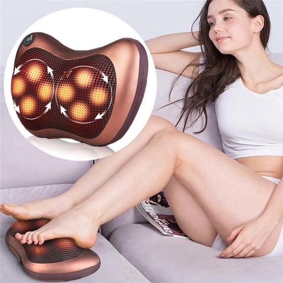 Vikakiooze 2023 Promotion on sale, Shiatsu Neck And Back Massager - 8 Heated Rollers Kneading Massage s For Shoulders, Lower Back, Calf, Legs, Foot - Relaxation Gifts For Men, Women
